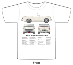 Austin Healey Sprite MkII 1962-64 (wire wheels) T-shirt Front